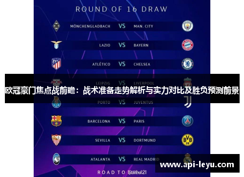 欧冠豪门焦点战前瞻：战术准备走势解析与实力对比及胜负预测前景